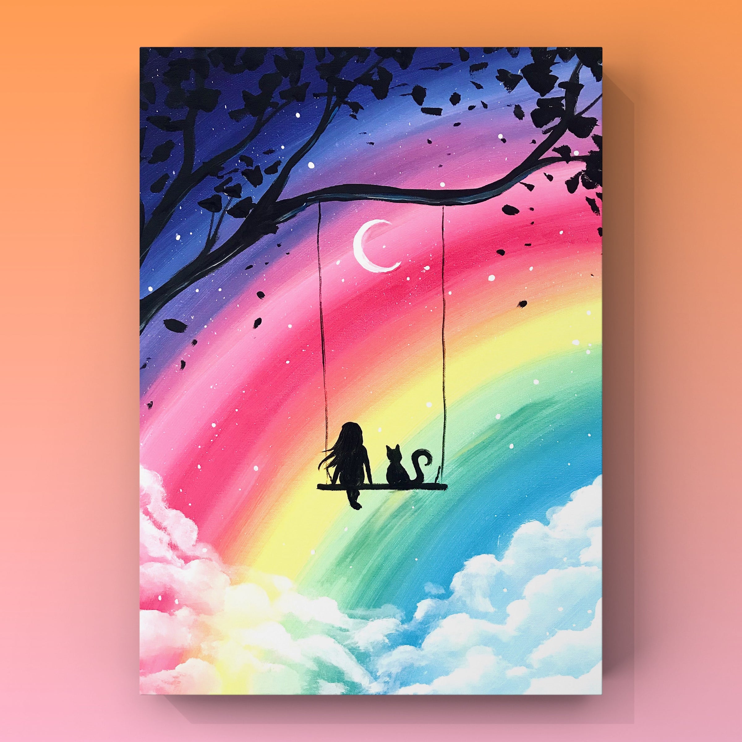 rainbow painting for kids